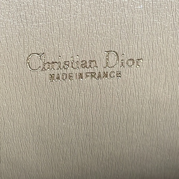 Vintage Christian Dior Honeycomb Flap Shoulder Bag Satchel Beige Designer - Picture 12 of 17